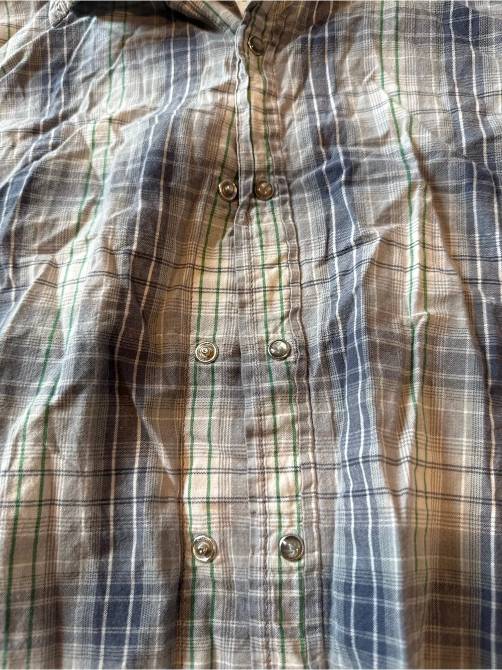 🧅Casual Men’s Plaid Button-Up Shirt in green  and grey